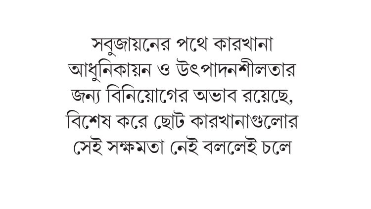 পোশাক খাত সবুজায়নে দীর্ঘমেয়াদি নীতির অভাব